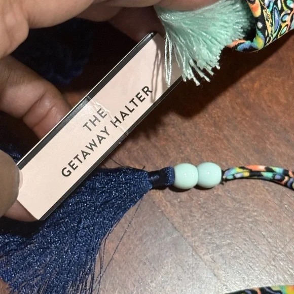 Victoria's Secret Paisley mosaic garden Bikini - Blue and Green set 34B Small - Picture 4 of 10